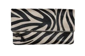 Zebra Foldover Clutch