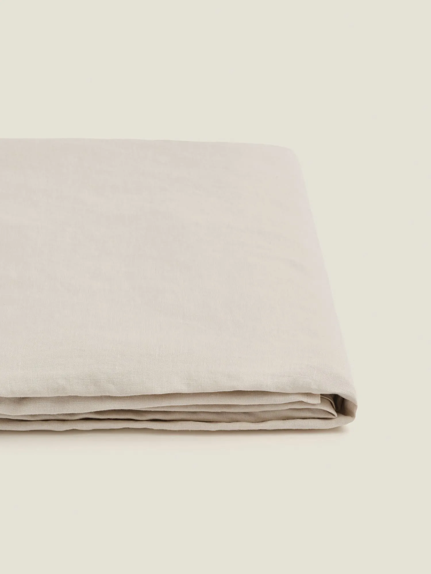 100% Linen Flat Sheet in Cream