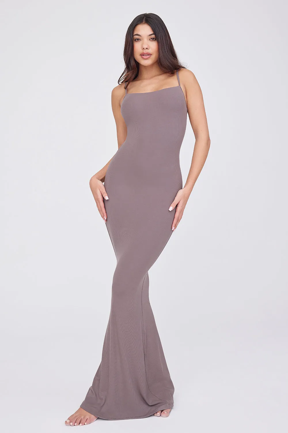 365 SCULPTING LOUNGE CAMI MAXI DRESS - MOCHA