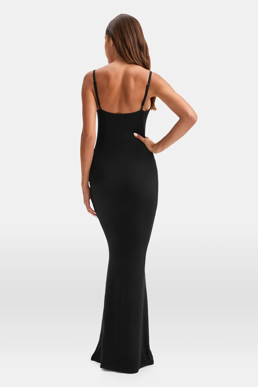 365 SCULPTING LOUNGE CAMI MAXI DRESS - SHADOW BLACK