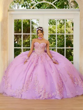 3D Floral Strapless Quinceanera Dress by LizLuo Fiesta 56514