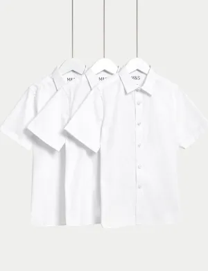 3pk Boys' Easy Iron School Shirts (2-16 Yrs)