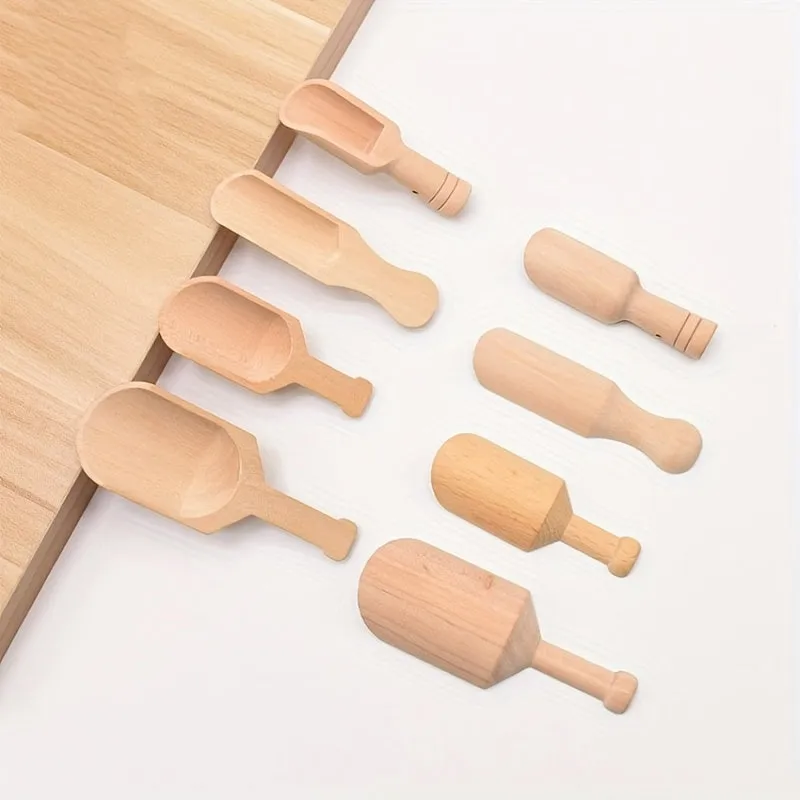 4pcs Set Wooden Tea and Salt Spoons - Perfect for Tea, Coffee, and Bath Salt - Set of 4