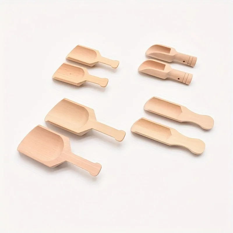 4pcs Set Wooden Tea and Salt Spoons - Perfect for Tea, Coffee, and Bath Salt - Set of 4