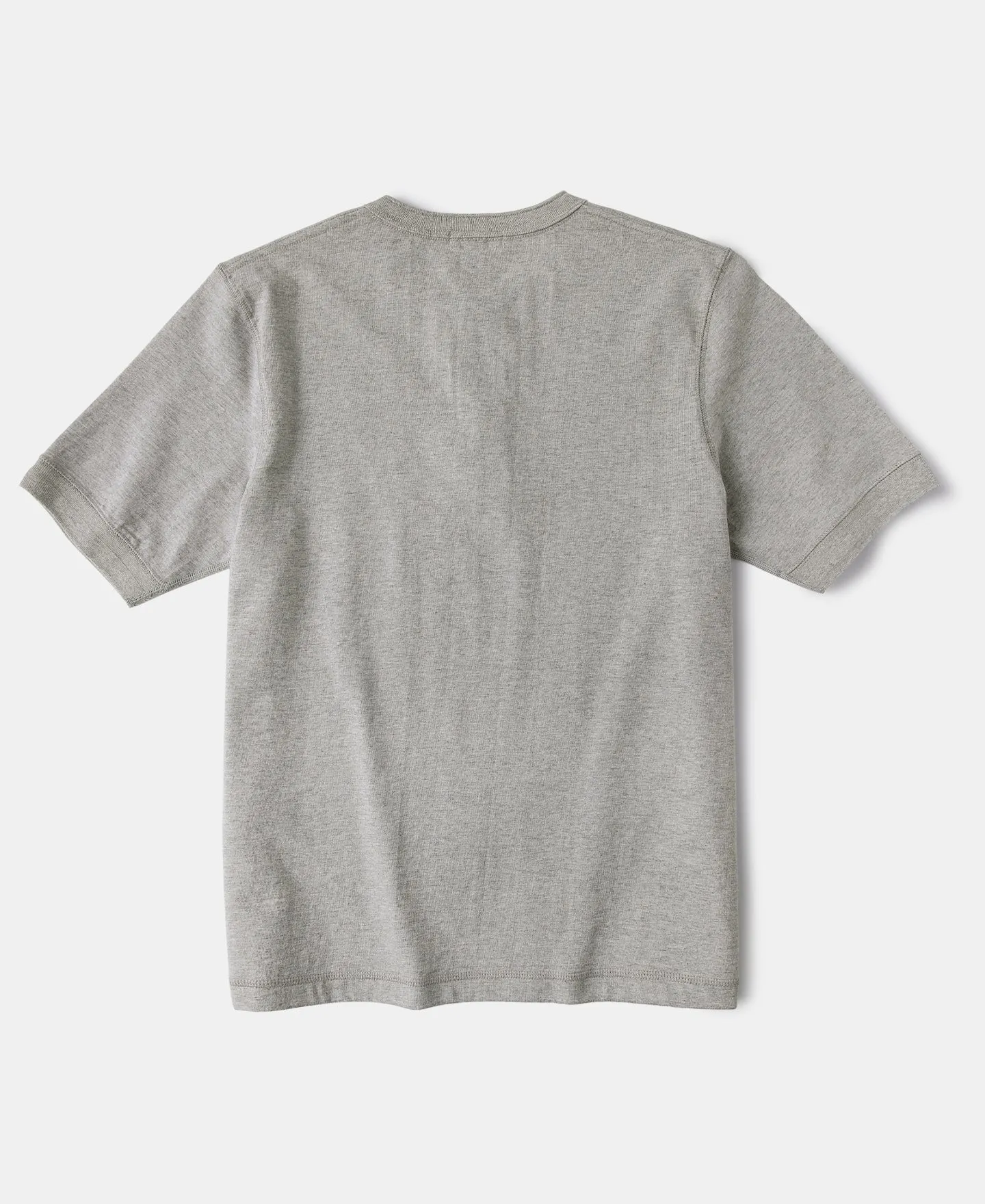 9.3 oz Cotton Tubular Henley T-Shirt - Gray