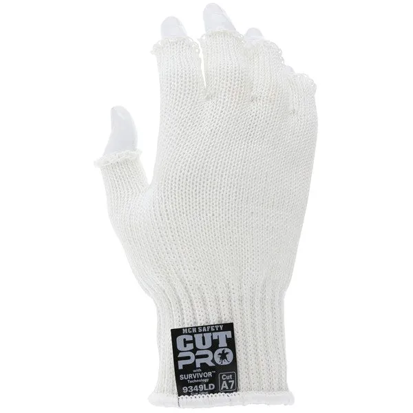 9349MD MCR Safety Cut Resistant Gloves, Spectra, Medium, White, 7 ga THK