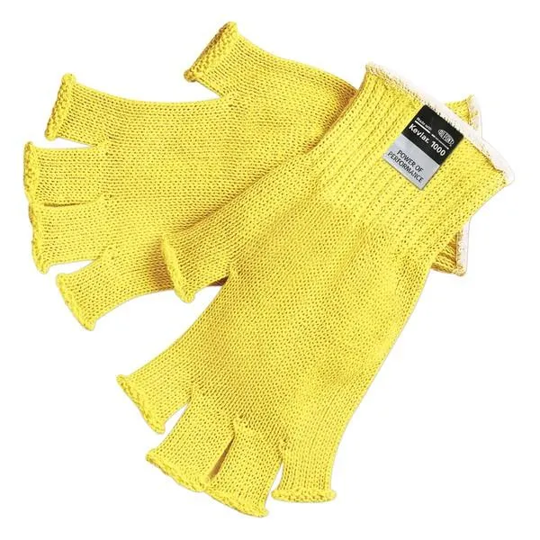 9373L MCR Safety Cut Resistant Gloves, Kevlar, Large, Yellow, 7 ga THK