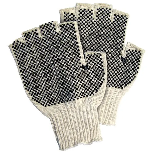 9508LM MCR Safety Fingerless Gloves, Large, Cotton Polyester Blend, Natural