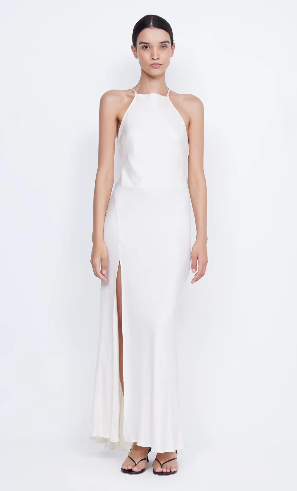 ADORE HALTER MAXI DRESS - CREAM