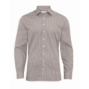 Alan Paine Dunsdale Mens Cotton Shirt - Burgundy Check