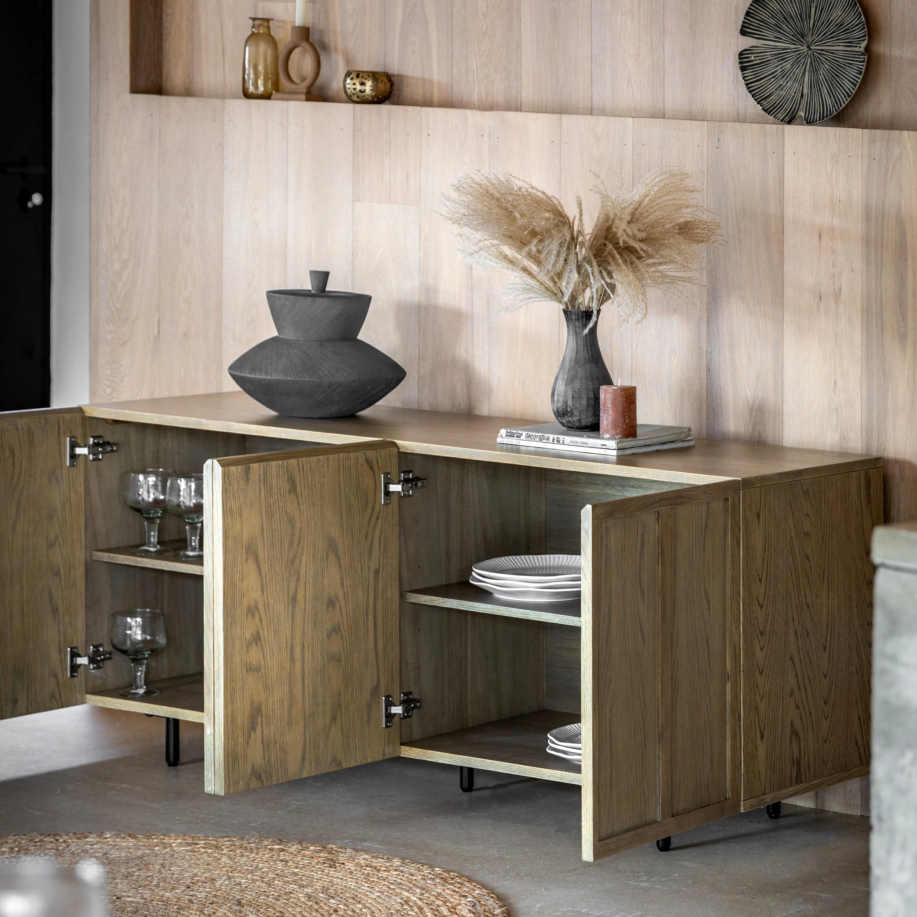 Amos Panelled 4 Door Sideboard