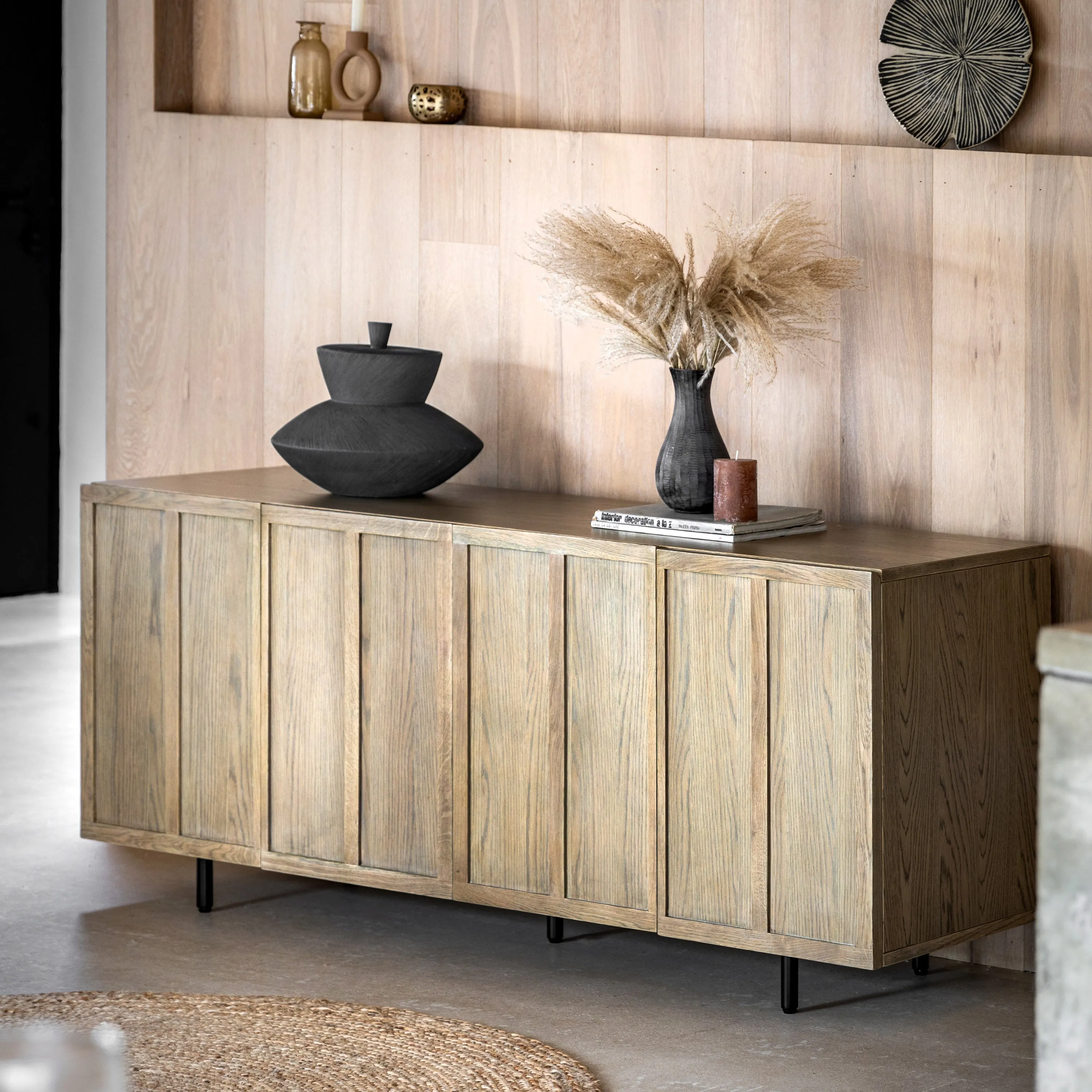 Amos Panelled 4 Door Sideboard