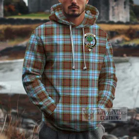 Anderson Ancient Tartan Cotton Hoodie with Family Crest