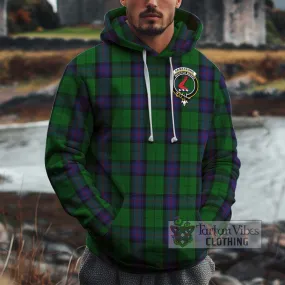 Armstrong Tartan Cotton Hoodie with Family Crest