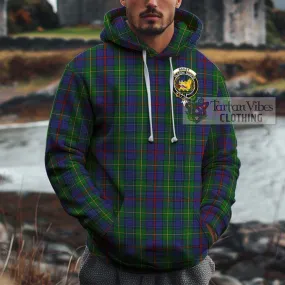 Bailey Tartan Cotton Hoodie with Family Crest