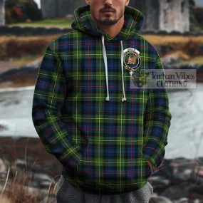 Baillie (Bailey) Tartan Cotton Hoodie with Family Crest