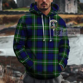 Bannerman Tartan Cotton Hoodie with Family Crest