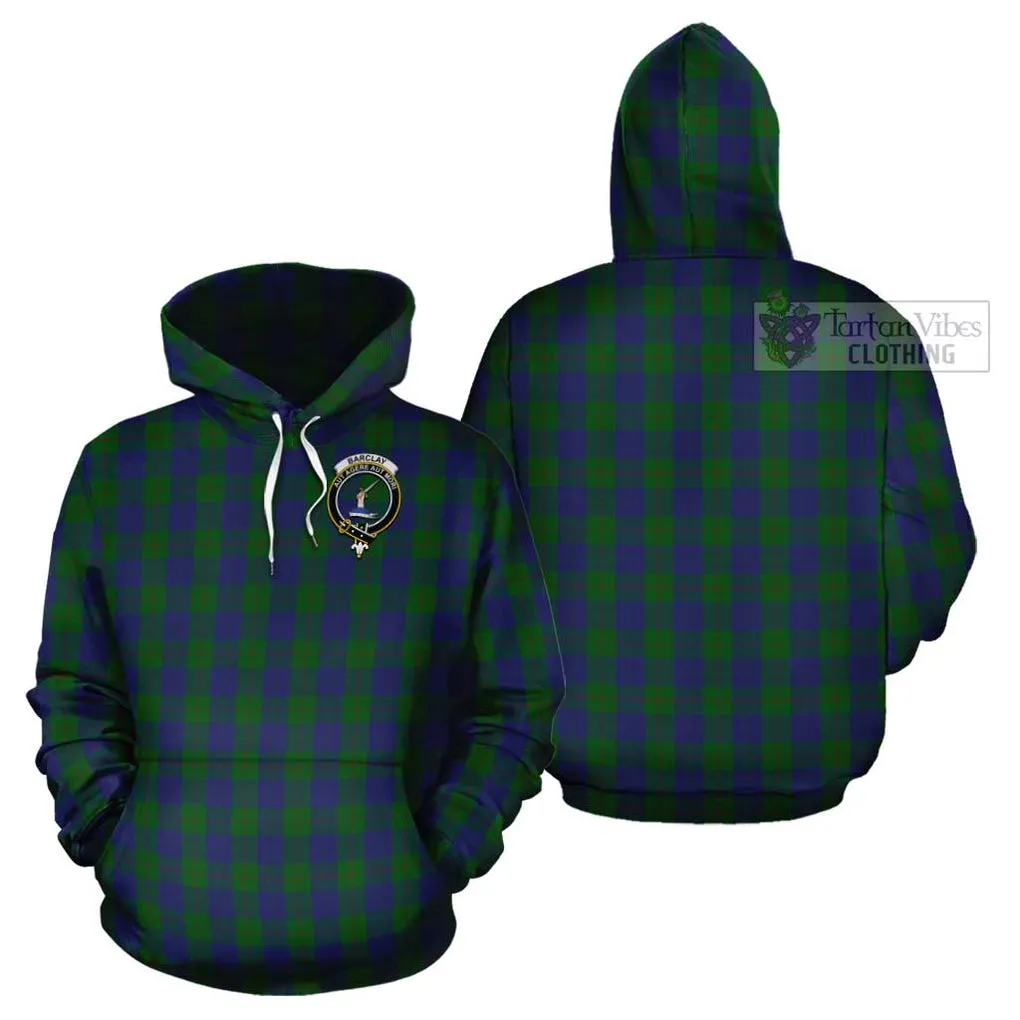 Barclay Tartan Cotton Hoodie with Family Crest