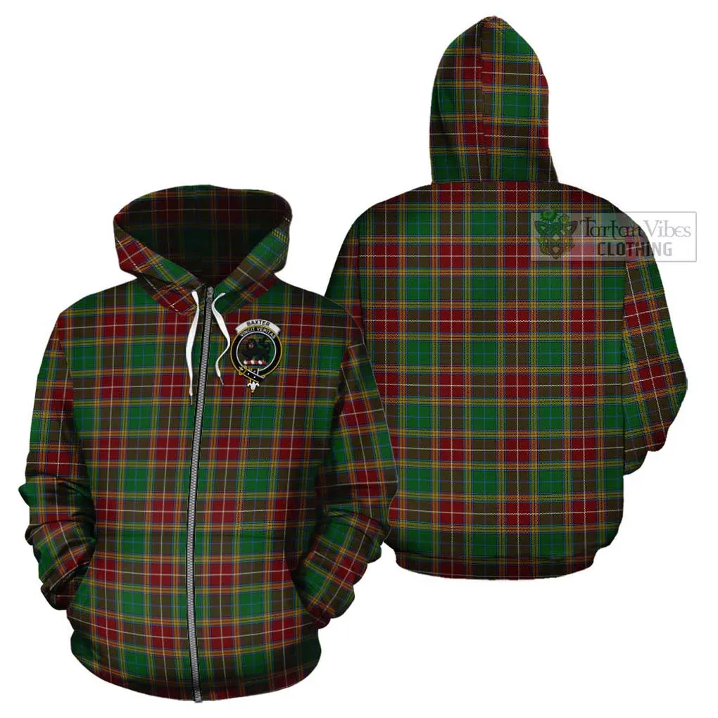 Baxter Tartan Cotton Hoodie with Family Crest