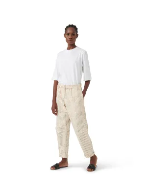 Beige Ulimwengu Pants