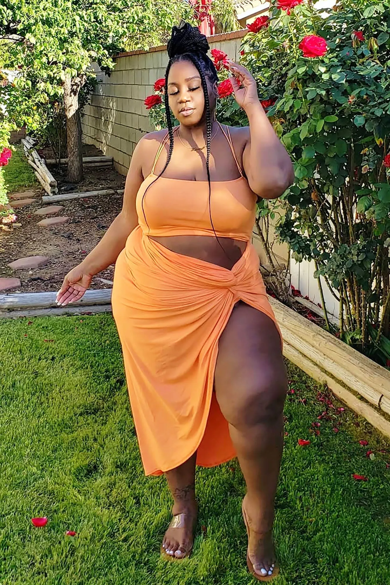 Bermuda Babe Skirt Set - Orange