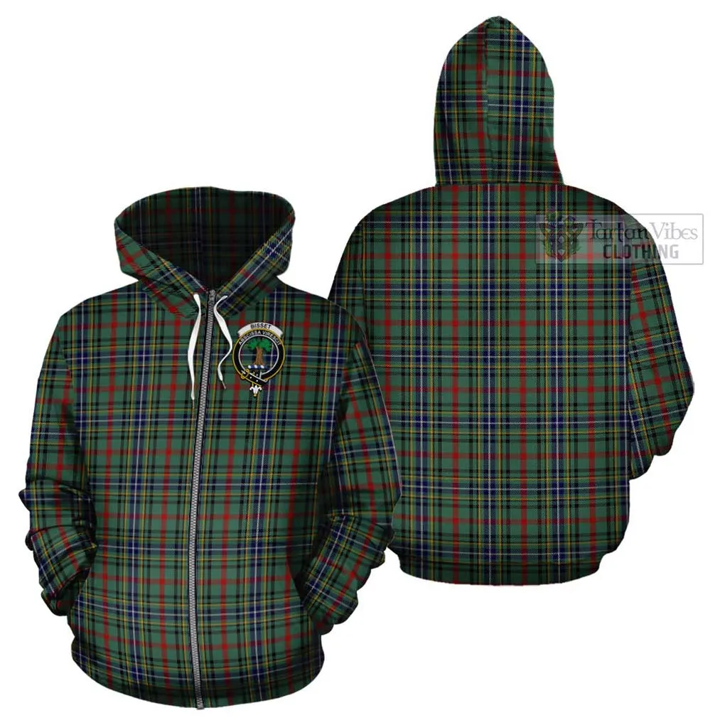 Bisset Tartan Cotton Hoodie with Family Crest