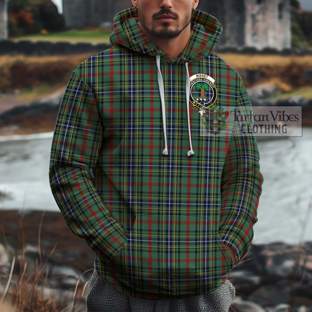 Bisset Tartan Cotton Hoodie with Family Crest