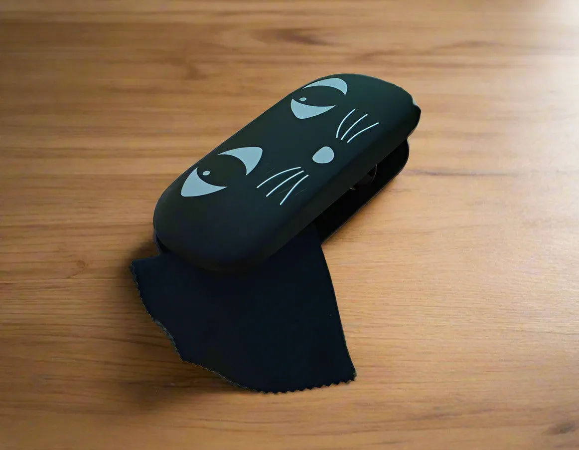 Black Cat Design Hard Glasses Case