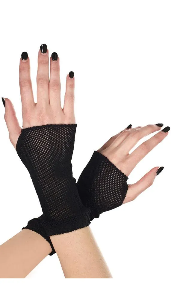 Black Fishnet Gloves