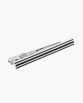 Black Stripe Tie Slide 6cm