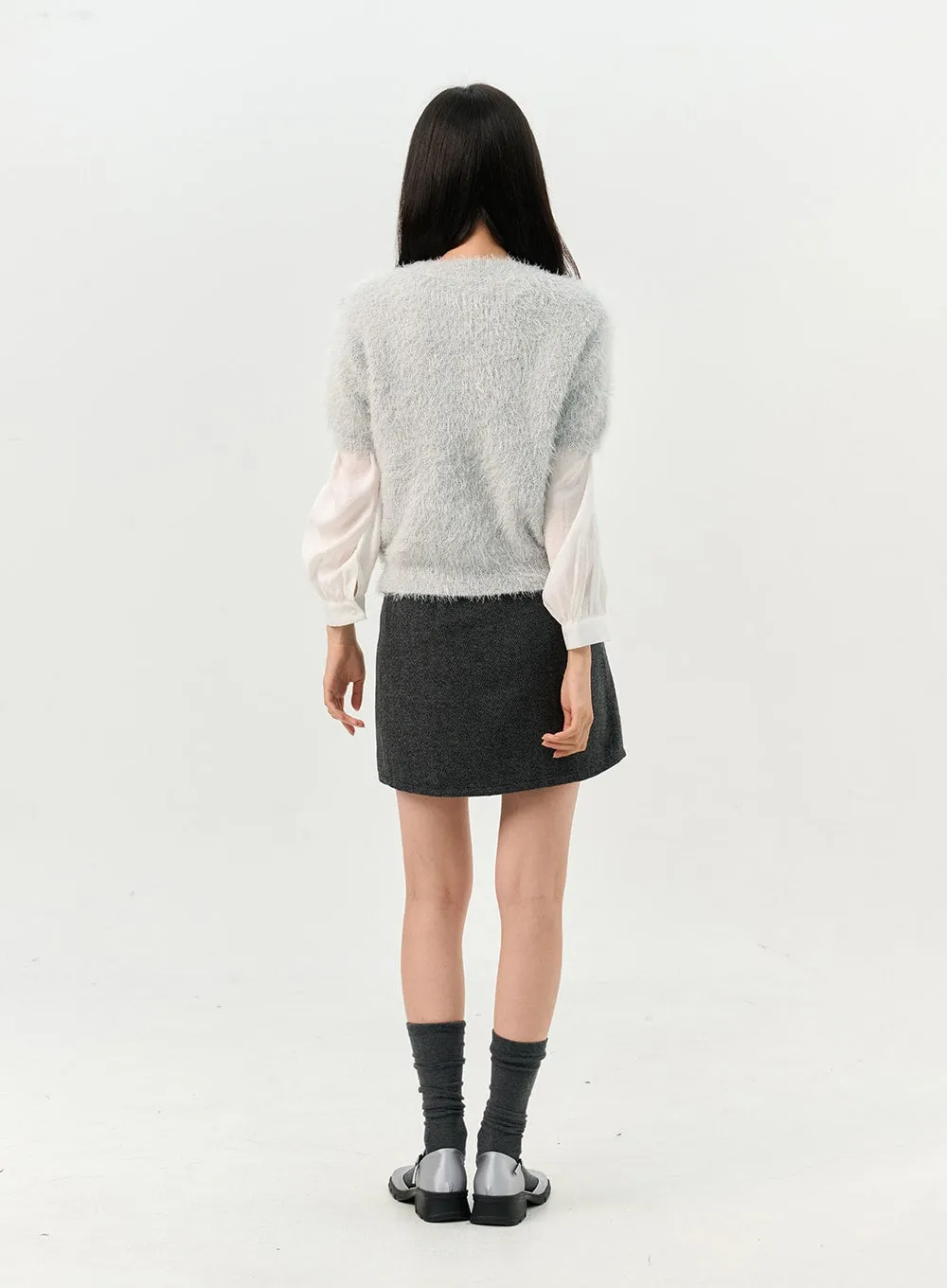 Boucle Short Sleeve Sweater OO327