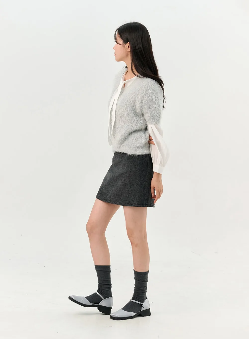 Boucle Short Sleeve Sweater OO327