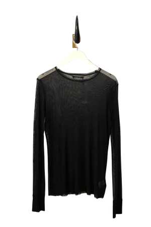 Brazeau Tricot Longsleeve Silk Tulle T - Black