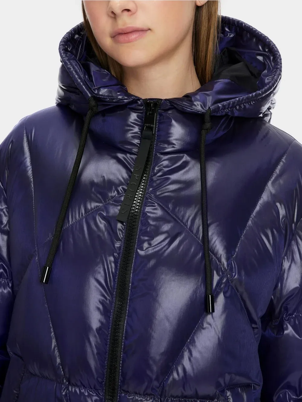 Bright Violet Hooded Puffer Jacket