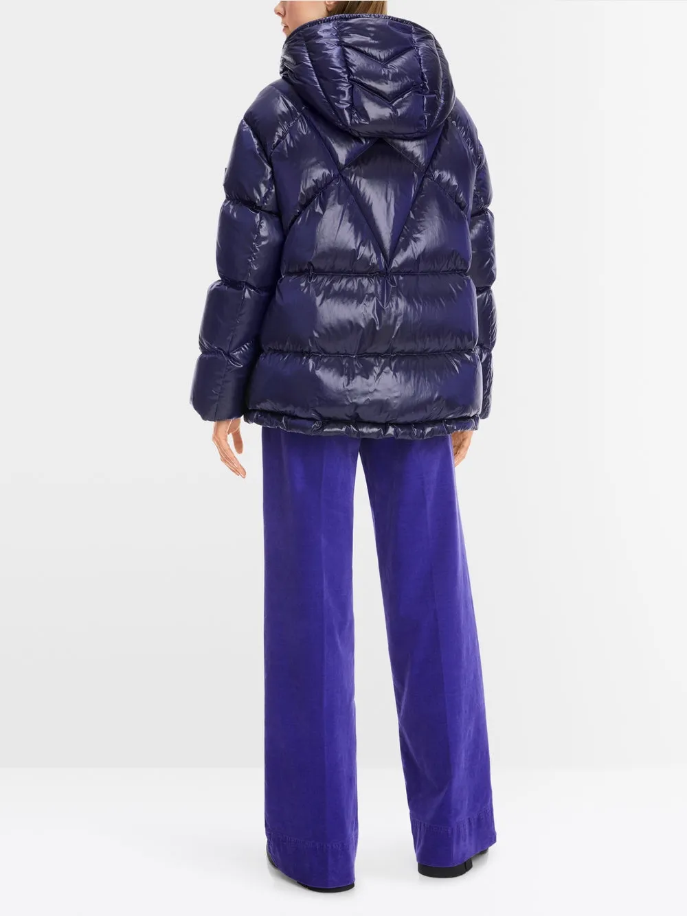 Bright Violet Hooded Puffer Jacket