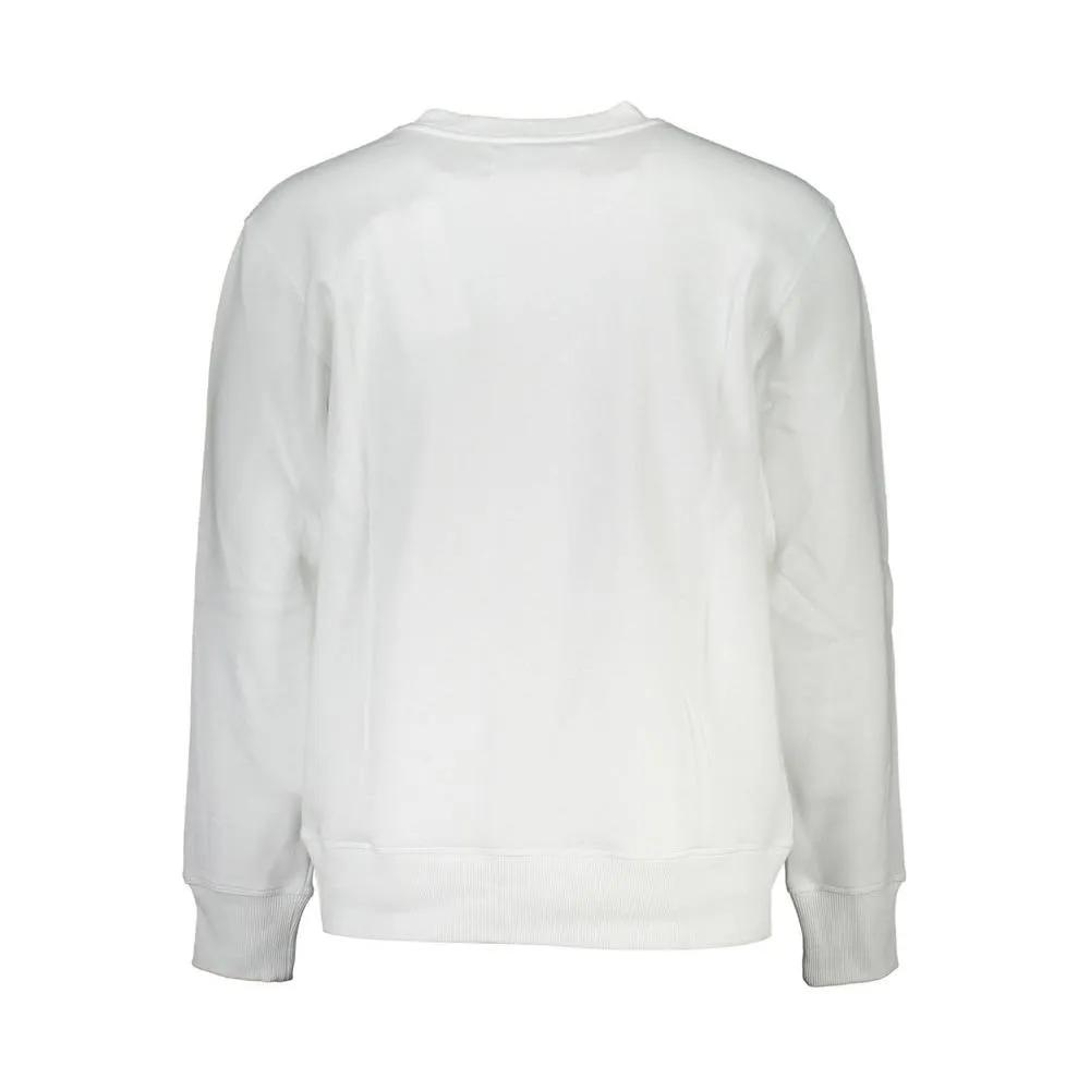 Calvin Klein Crisp White Crew Neck Cotton-Blend Sweater