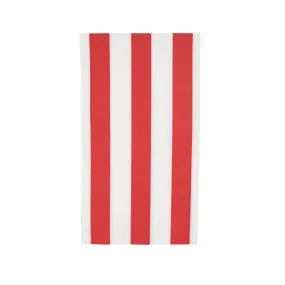 CHERRY RED SIGNATURE CABANA STRIPE GUEST TOWELS