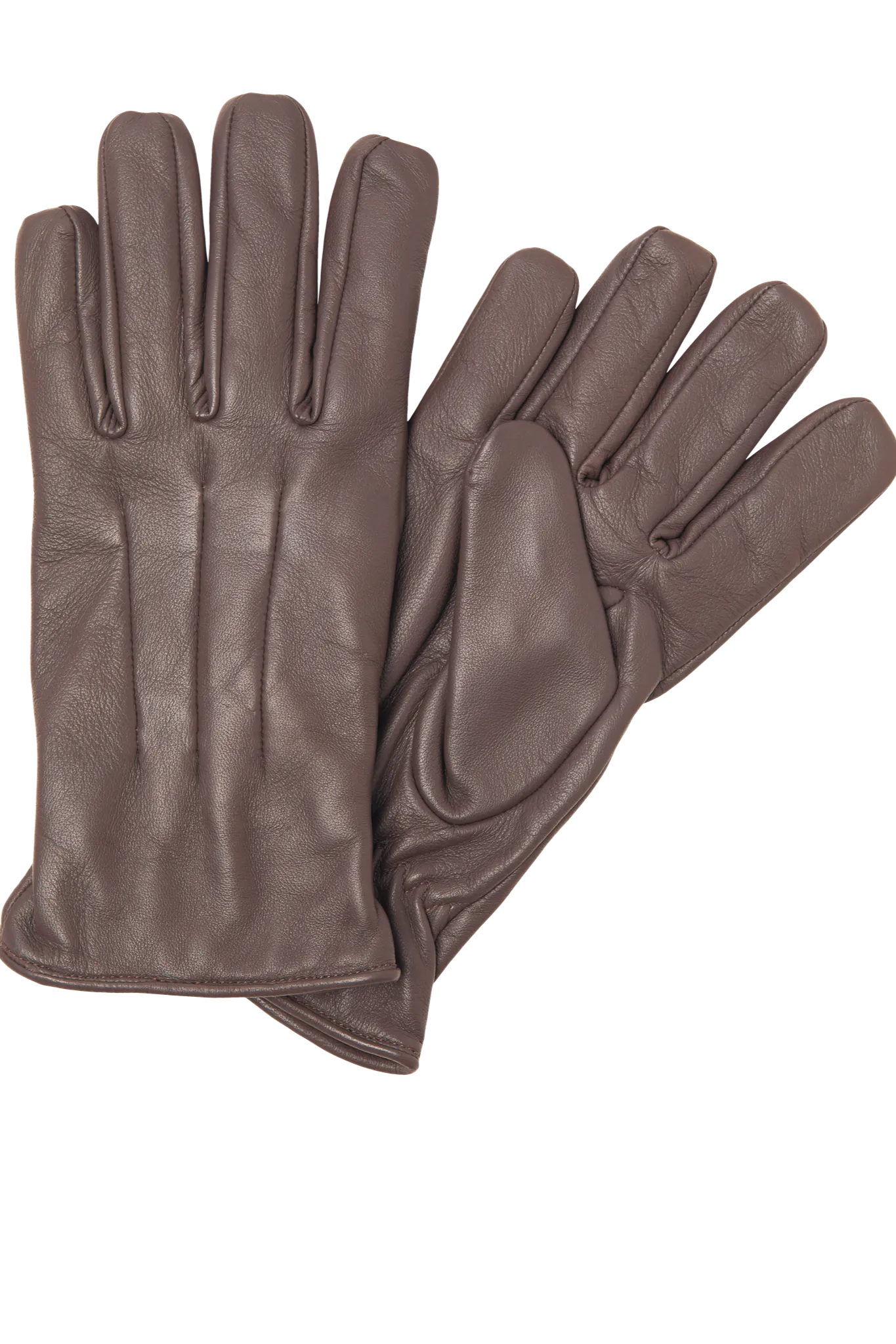 Classic Leather Gloves - Brown