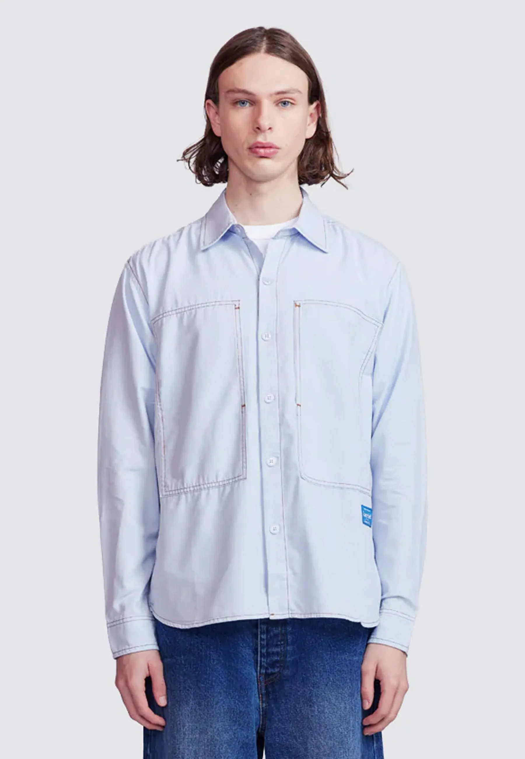 Cliff Long Sleeve Shirt - Light Blue