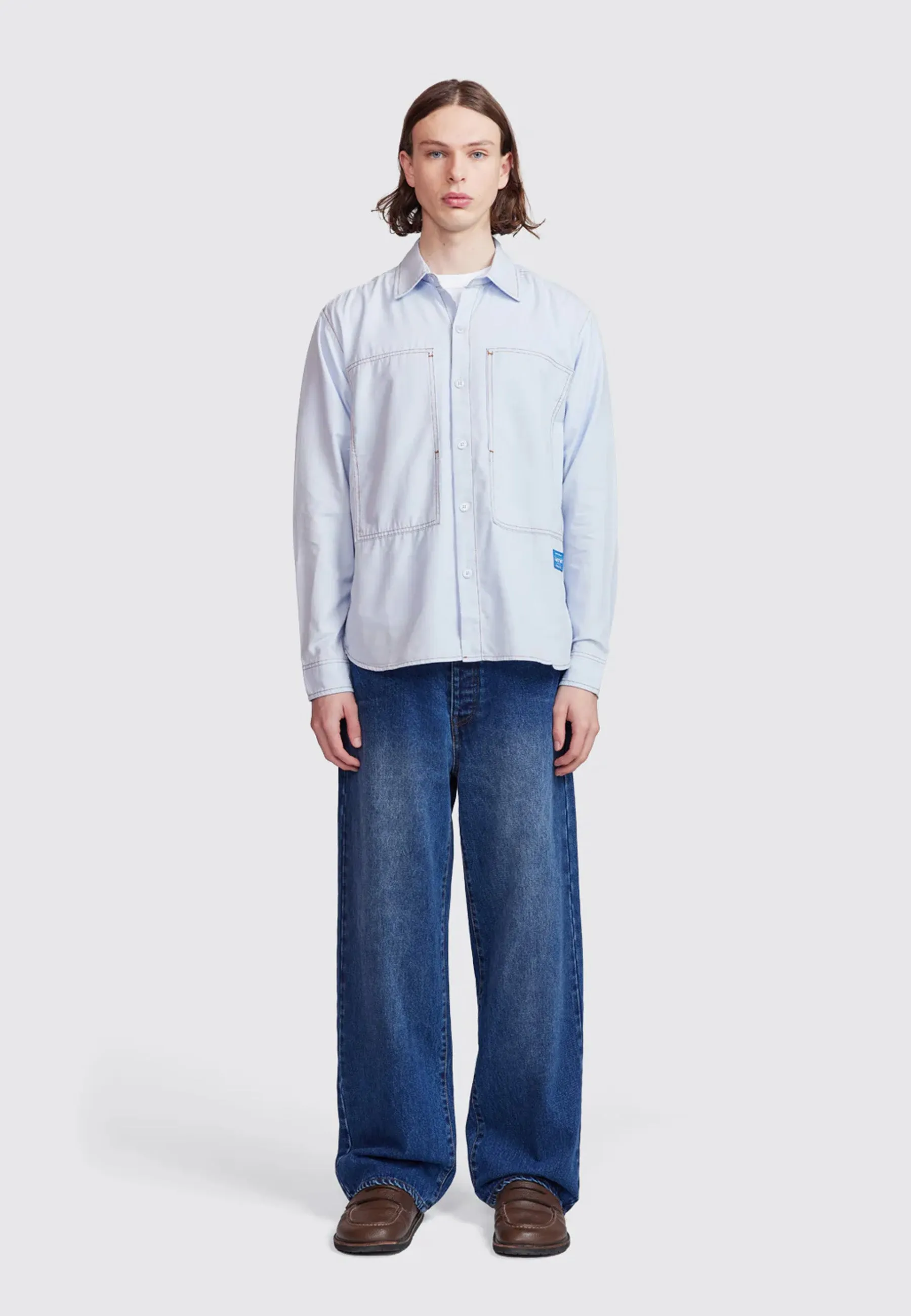 Cliff Long Sleeve Shirt - Light Blue