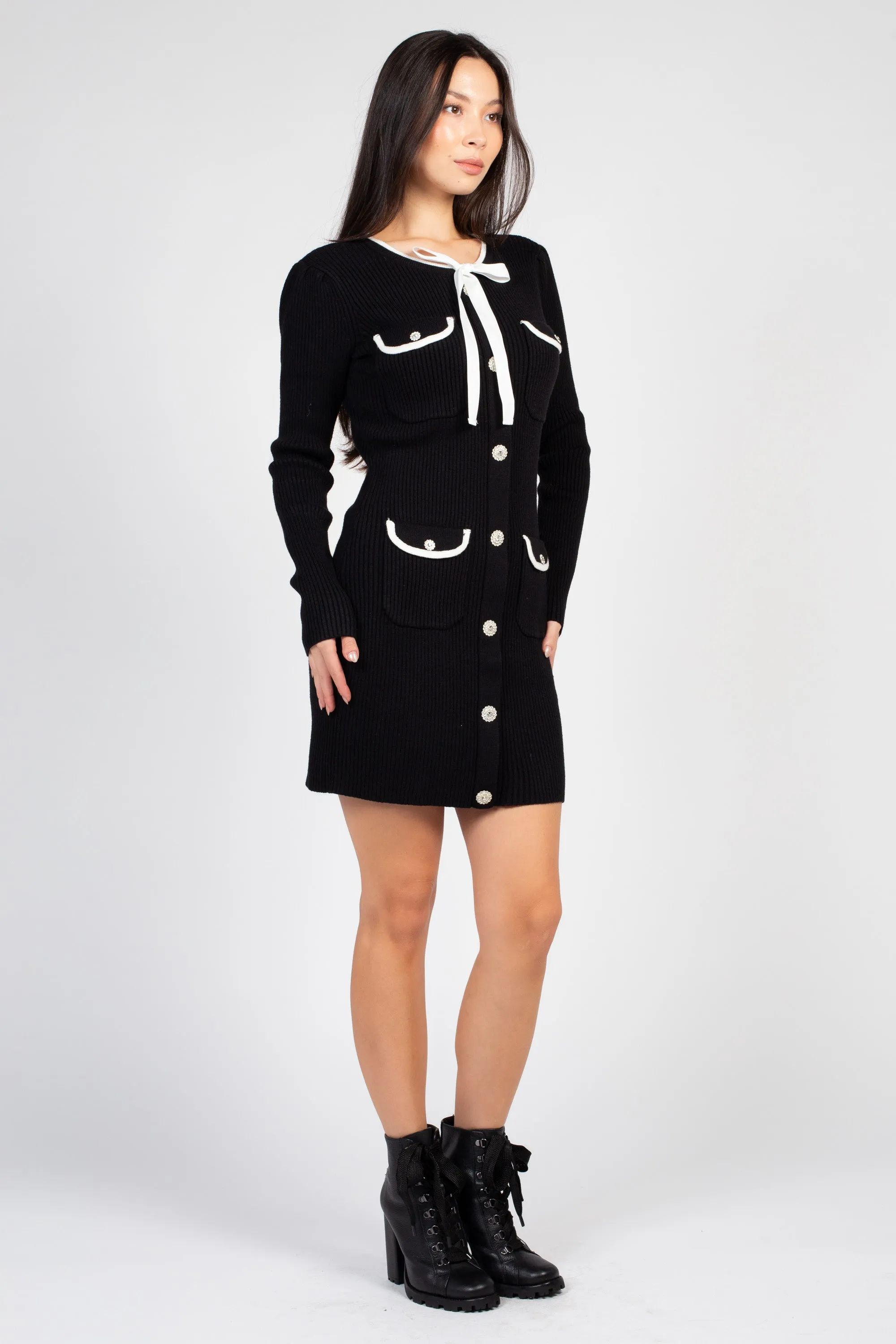 Cordelia Button Up Midi Sweater Dress