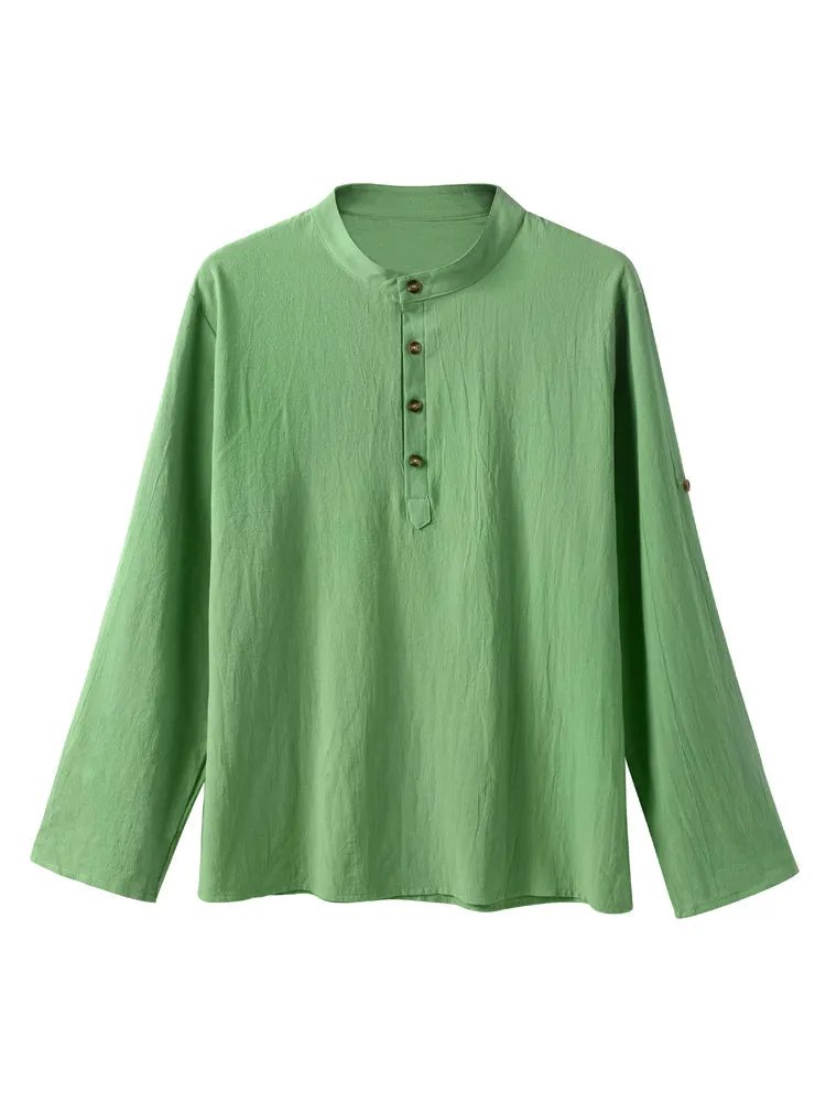 Cotton Style Long Sleeve Botton Shirt