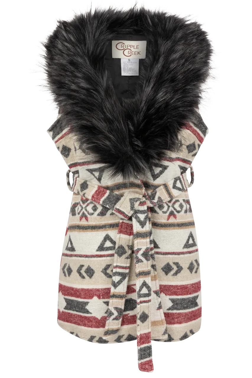 Cripple Creek Aztec Print Vest