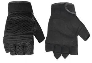 DS10 Synthetic Leather/ Mesh Fingerless Glove