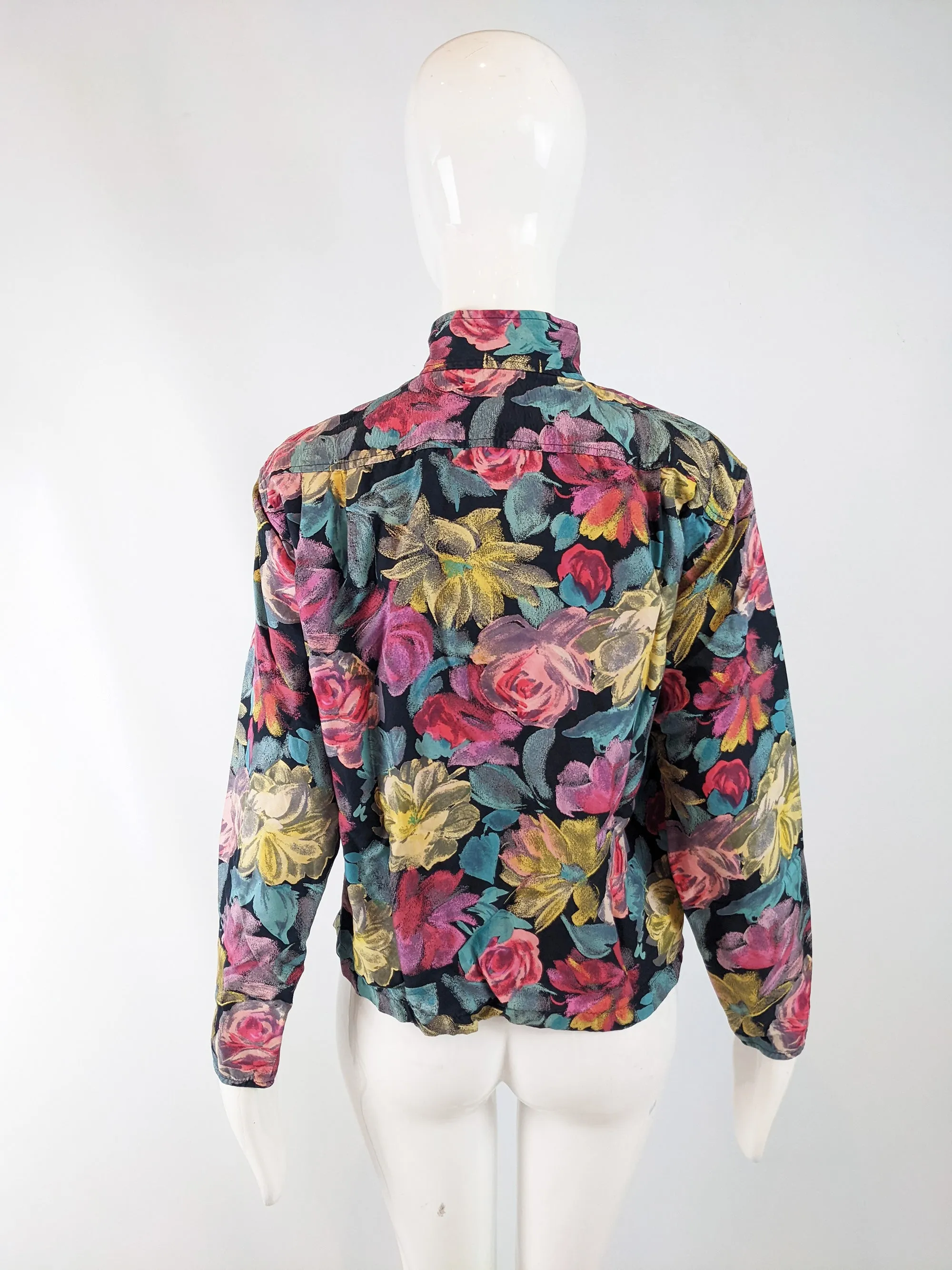 Emanuel Ungaro Vintage Floral Print Batwing Blouse, 1980s