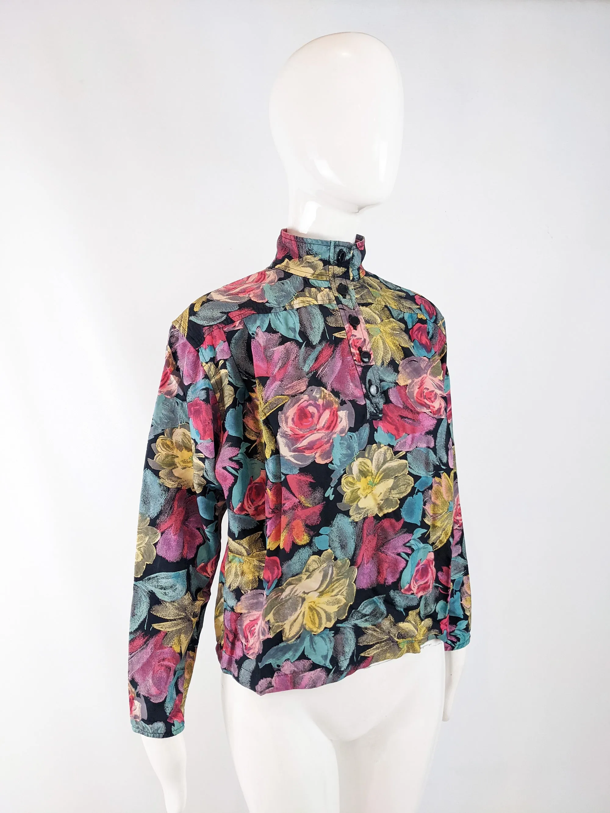 Emanuel Ungaro Vintage Floral Print Batwing Blouse, 1980s