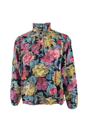 Emanuel Ungaro Vintage Floral Print Batwing Blouse, 1980s