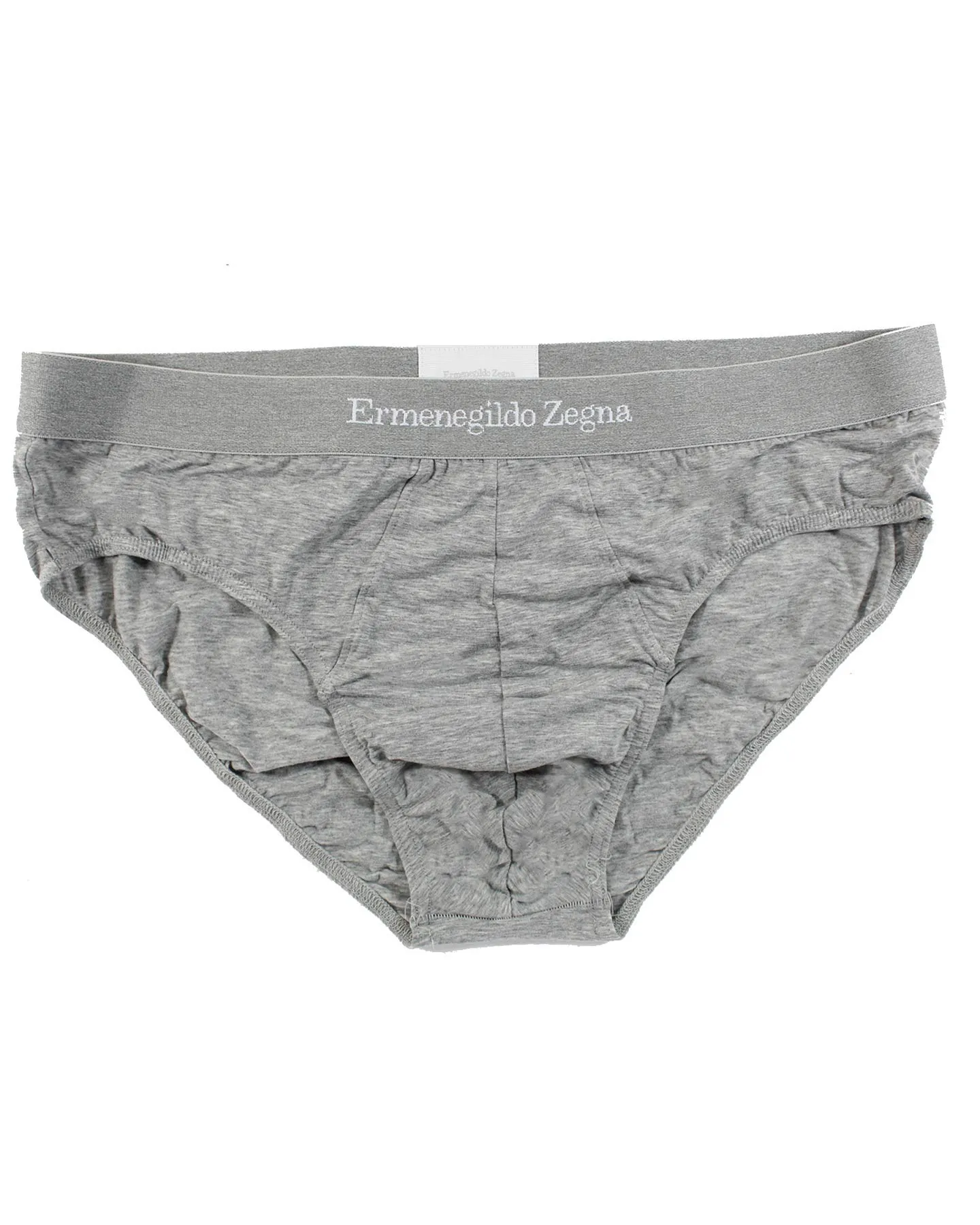 Ermenegildo Zegna Underwear Gray Stretch Cotton Midi Brief XXL REDUCED - SALE