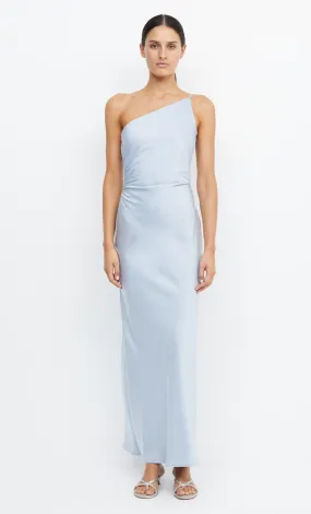 ETERNITY ASYM MAXI DRESS - DUSTY BLUE