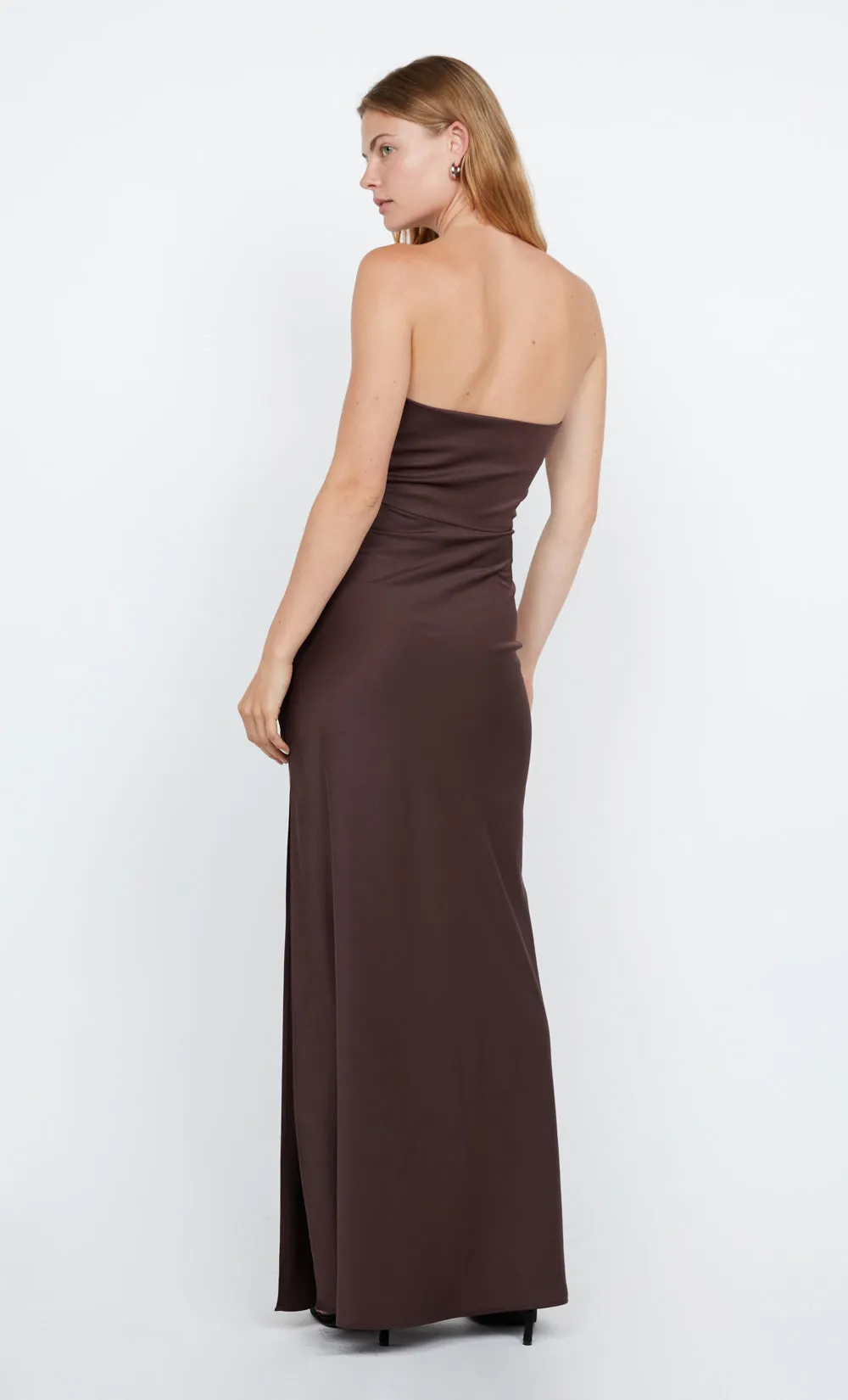 ETERNITY STRAPLESS MAXI  - DARK CHOCOLATE